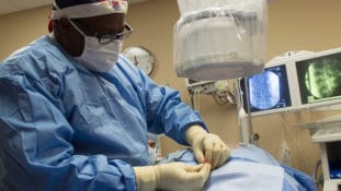 dr langston performs new scs therapy
